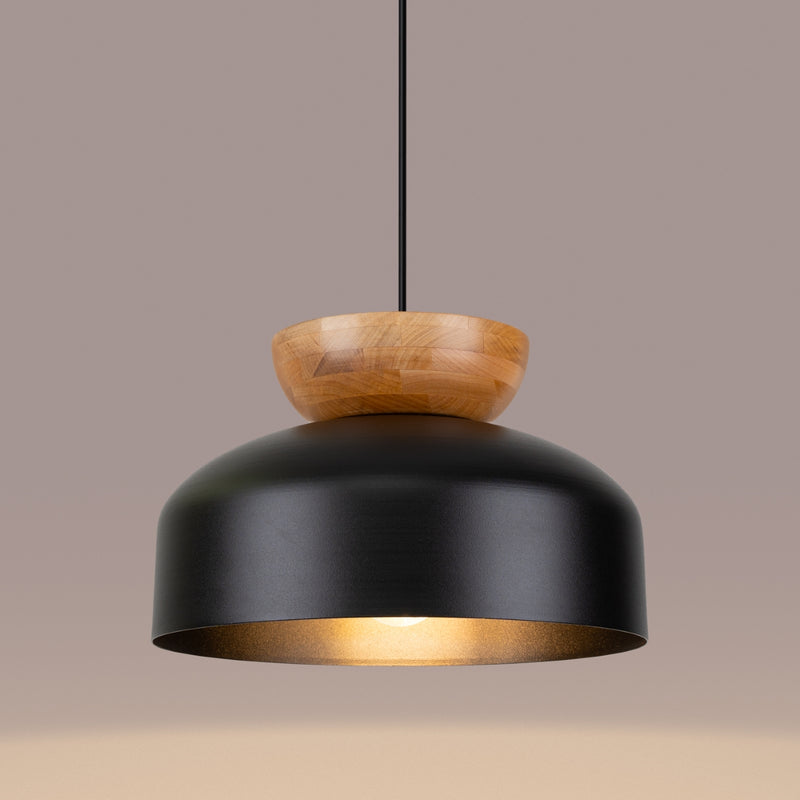 Pendant lamp Sollux Lighting Marion 1 E27 wood black