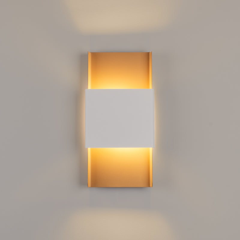 Washer sconce wall lamp Sollux Lighting Durlin 2 G9 steel gold