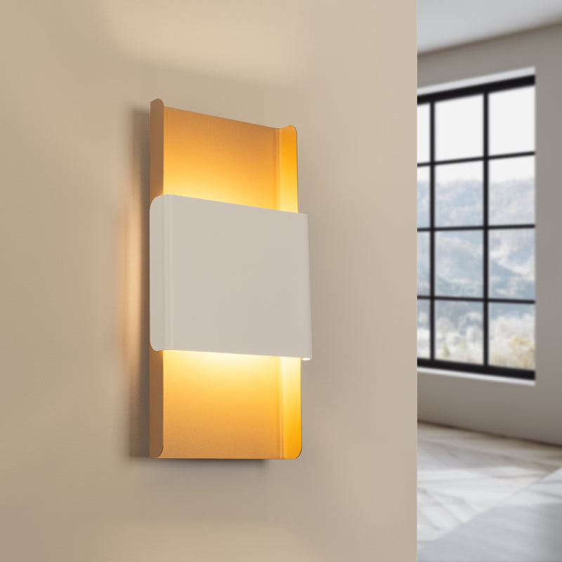 Washer sconce wall lamp Sollux Lighting Durlin 2 G9 steel gold