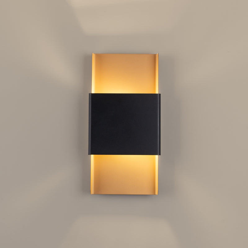 Washer sconce wall lamp Sollux Lighting Durlin 2 G9 steel gold