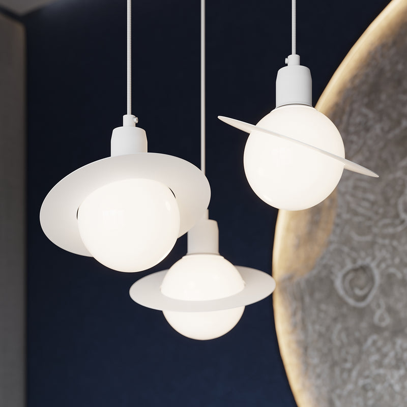 Pendant lamp Sollux Lighting Hyperion 1 G9 steel white