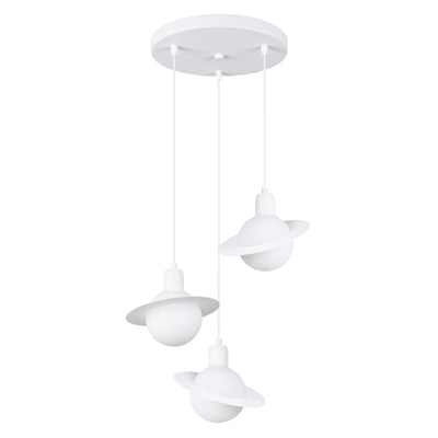 Pendant lamp Sollux Lighting Hyperion 3 G9 steel white