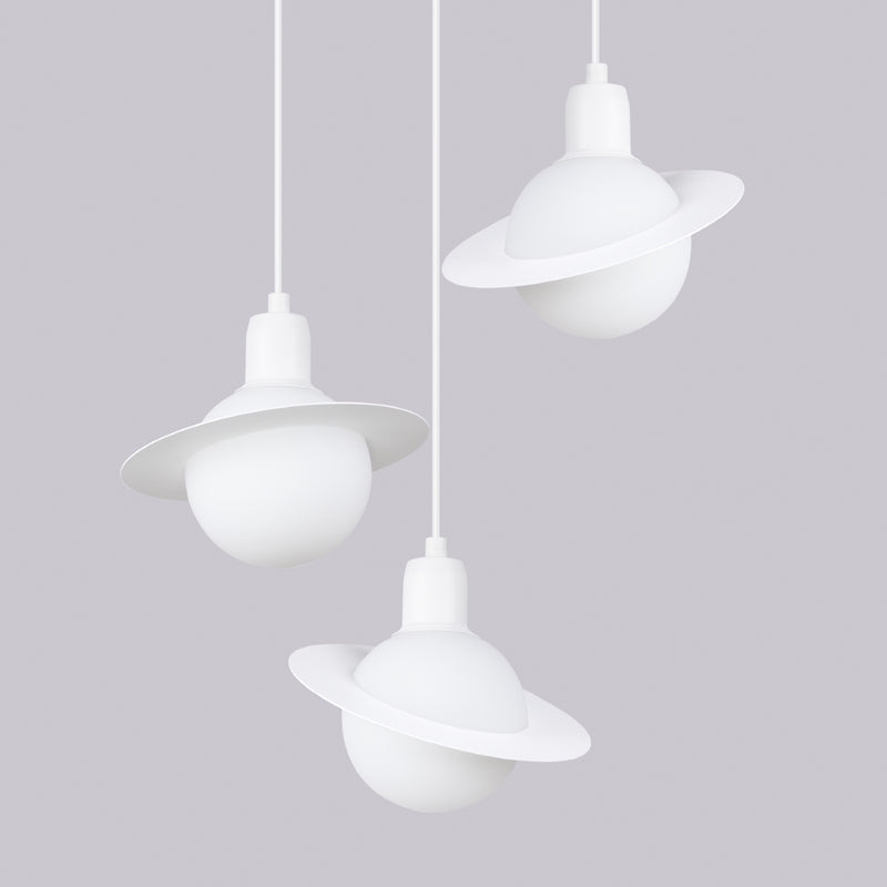 Pendant lamp Sollux Lighting Hyperion 3 G9 steel white