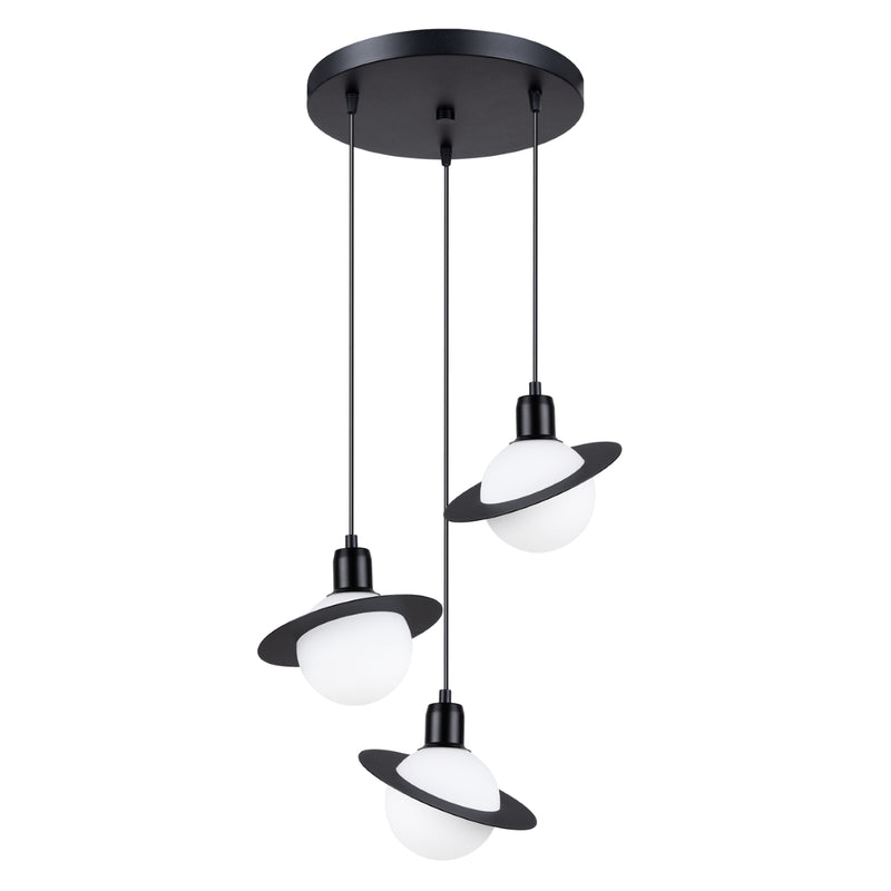 Pendant lamp Sollux Lighting Hyperion 3 G9 steel black