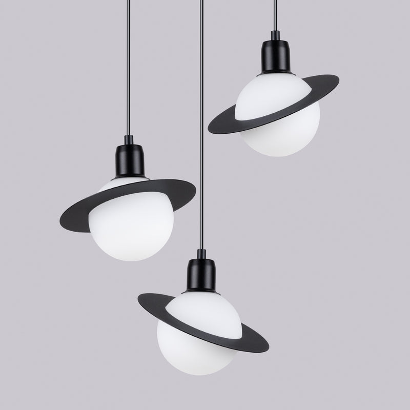 Pendant lamp Sollux Lighting Hyperion 3 G9 steel black