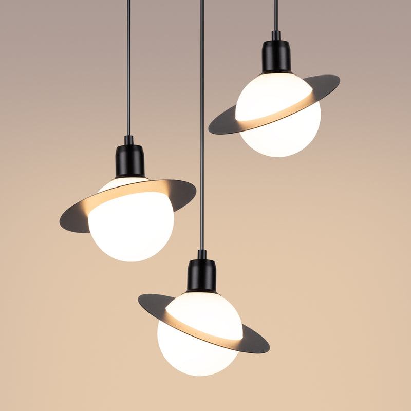 Pendant lamp Sollux Lighting Hyperion 3 G9 steel black