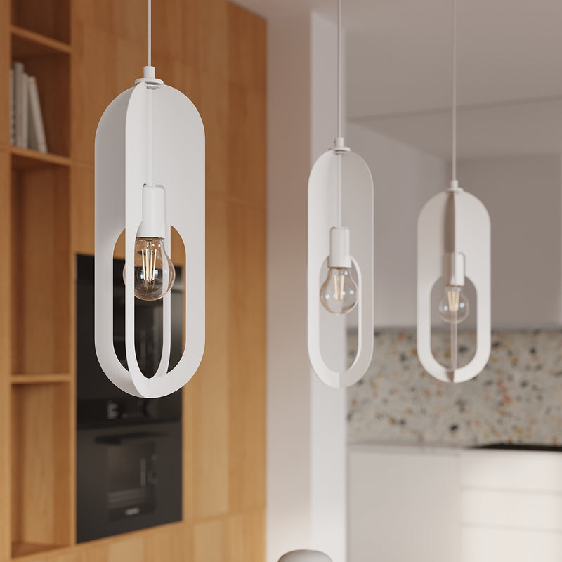 Pendant lamp Sollux Lighting Nicus 1 E27 steel white