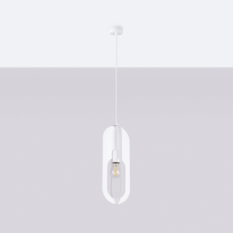 Pendant lamp Sollux Lighting Nicus 1 E27 steel white