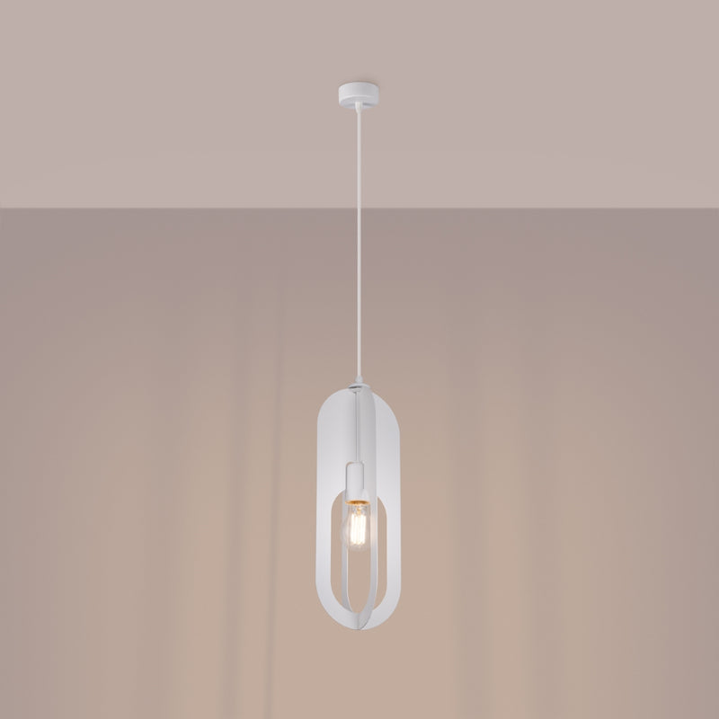 Pendant lamp Sollux Lighting Nicus 1 E27 steel white