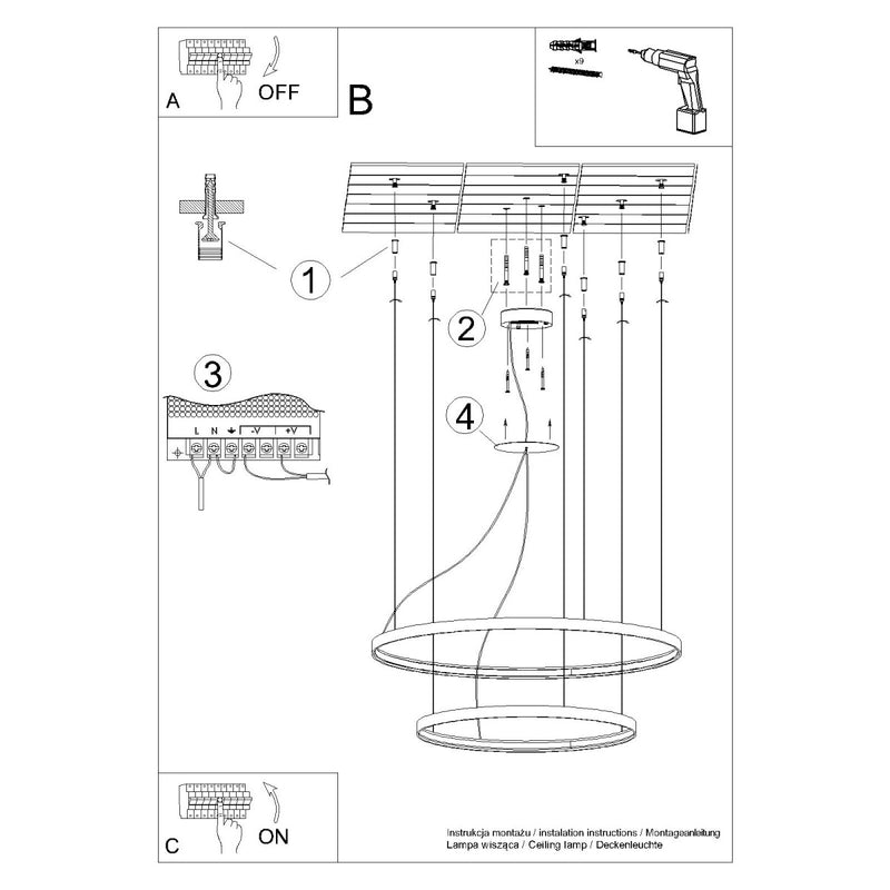 Sollux Lighting Rio 2L alluminio LED