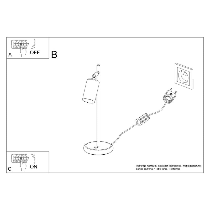 reading lamps Sollux Lighting Winx 1 GU10 steel black