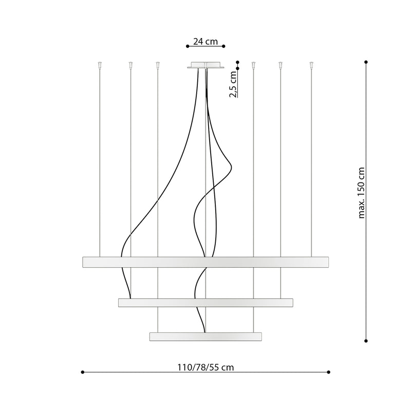 Sollux Lighting Rio 3L aluminio LED