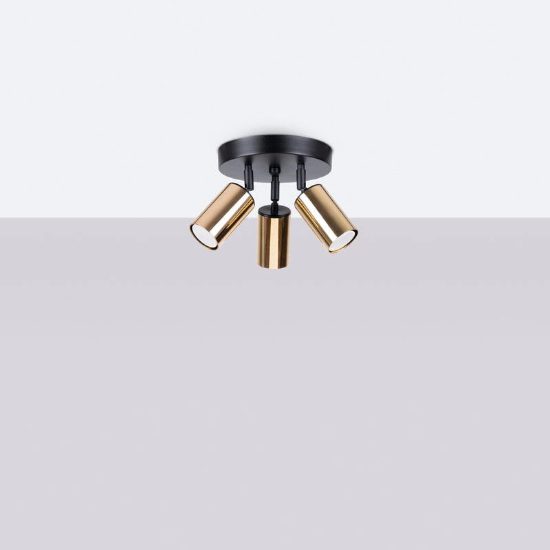 Ceiling spot Sollux Lighting Winx 3 GU10 steel black