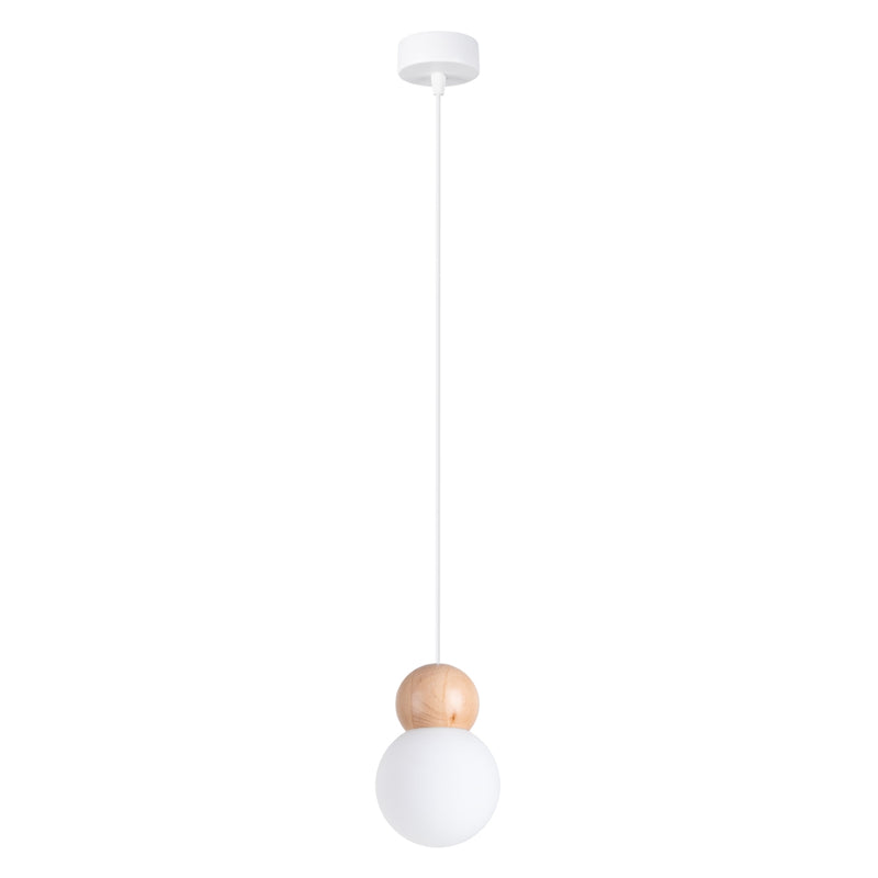 Pendant lamp Sollux Lighting Pekka 1 G9 glass white