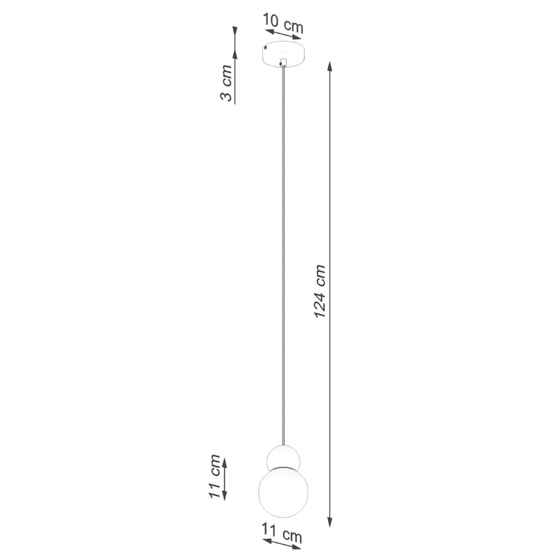 Pendant lamp Sollux Lighting Pekka 1 G9 glass white