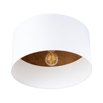 Flush mount lamp Sollux Lighting Telesto 1 E27 textile white