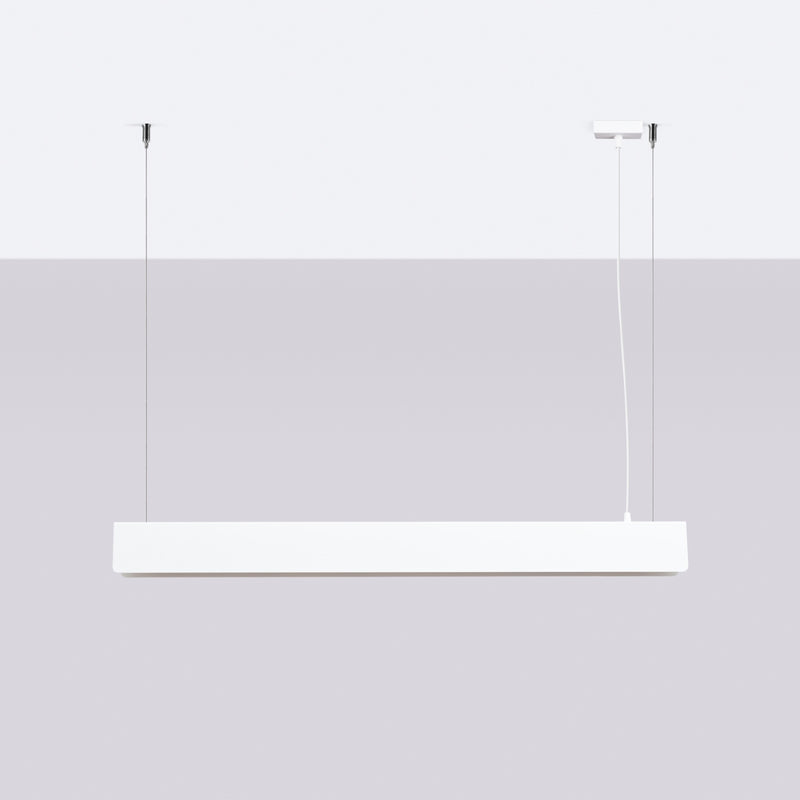 Linear suspension lamp Sollux Lighting Spark 1 G13 steel white