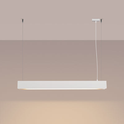 Linear suspension lamp Sollux Lighting Spark 1 G13 steel white