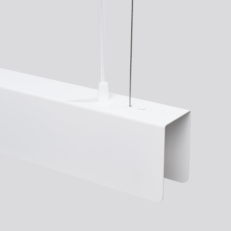 Linear suspension lamp Sollux Lighting Spark 1 G13 steel white