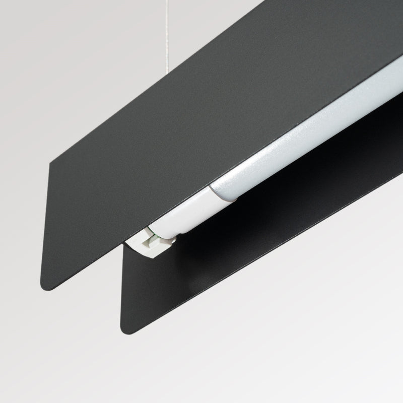 Linear suspension lamp Sollux Lighting Spark 1 G13 steel black