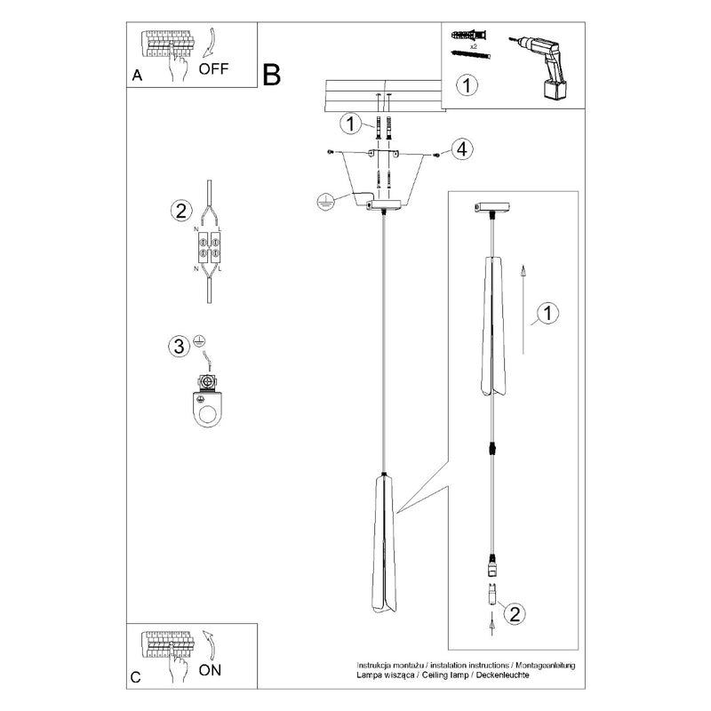 spotlights Sollux Lighting Prysm 1 G9 steel white