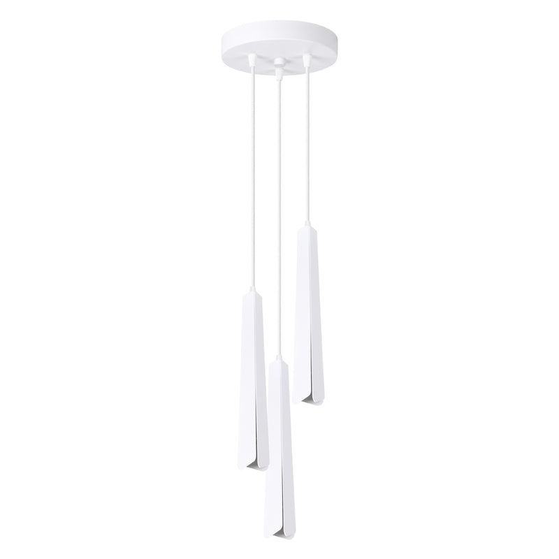 Pendant lamp Sollux Lighting Prysm 3 G9 steel white