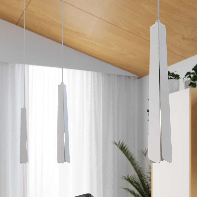 Pendant lamp Sollux Lighting Prysm 3 G9 steel white