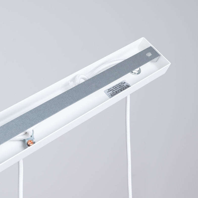 Linear suspension lamp Sollux Lighting Prysm 3 G9 steel white