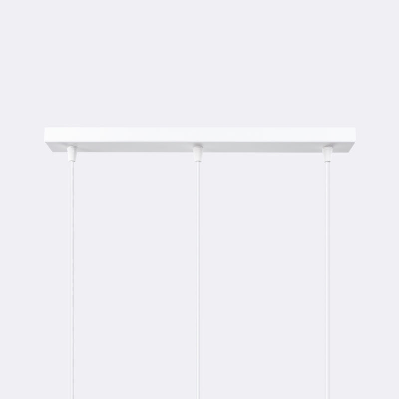 Linear suspension lamp Sollux Lighting Prysm 3 G9 steel white