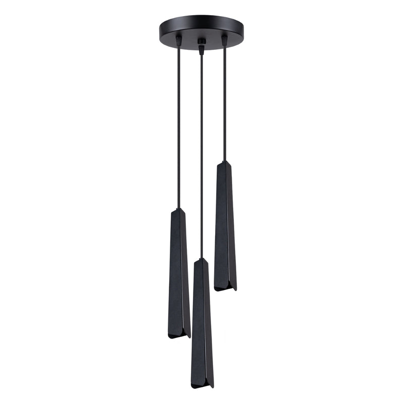 Pendant lamp Sollux Lighting Prysm 3 G9 steel black