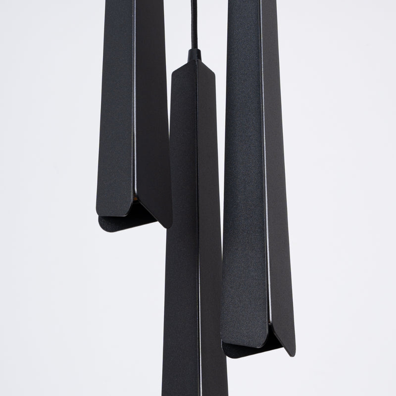 Pendant lamp Sollux Lighting Prysm 3 G9 steel black