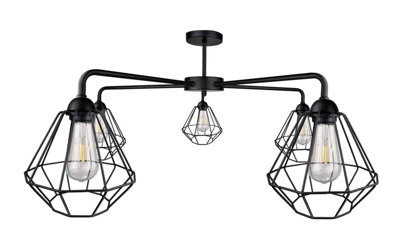 Keter Lighting Foskal 5L chandelier E27 H 38.0cm