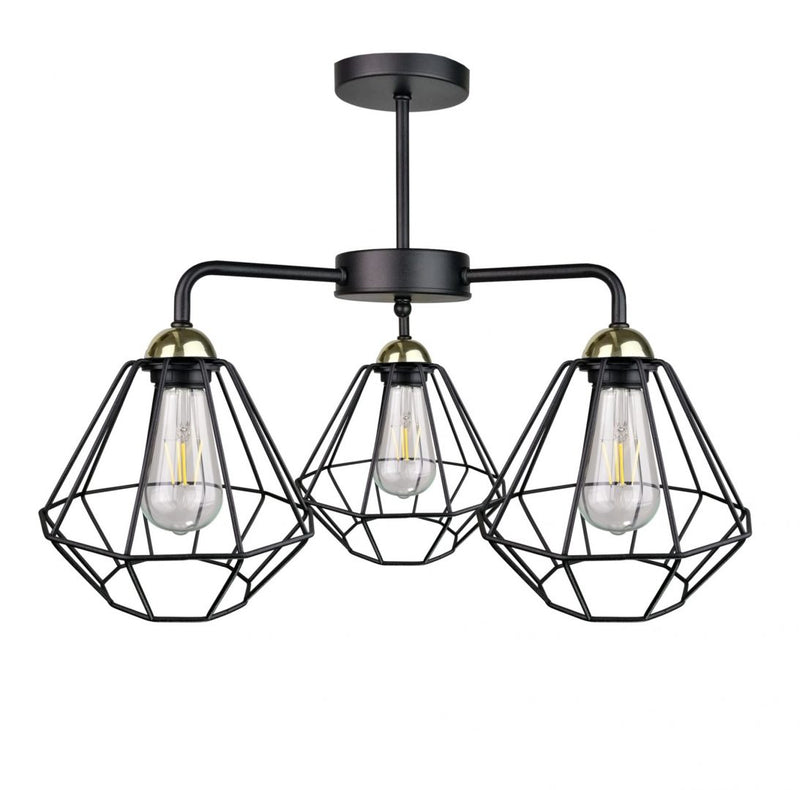 Keter Lighting Foskal 3L chandelier E27 H 38.0cm
