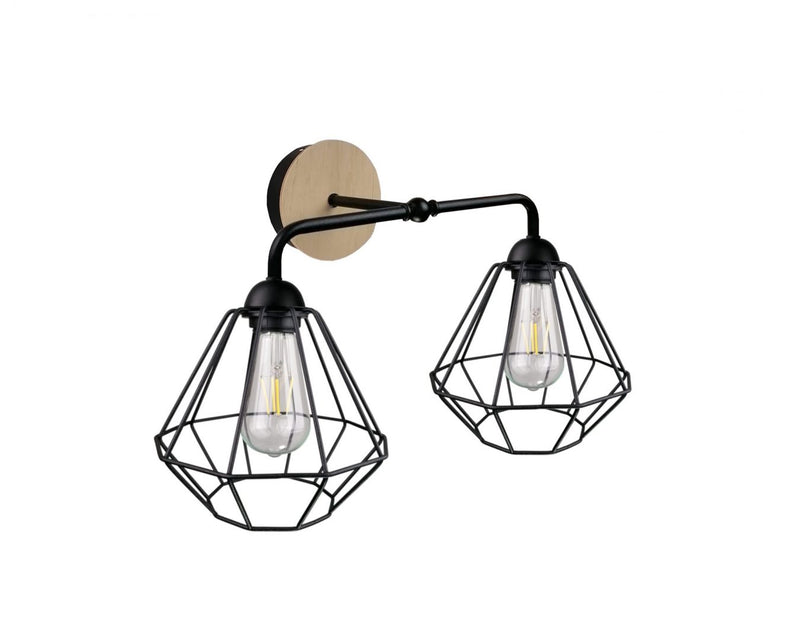 Keter Lighting Foskal 2L wall sconce lamp E27 H 30.0cm