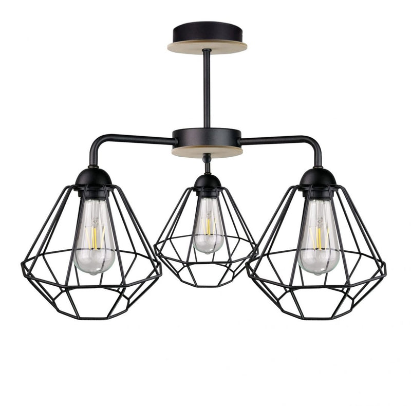 Keter Lighting Foskal 3L chandelier E27 H 38.0cm