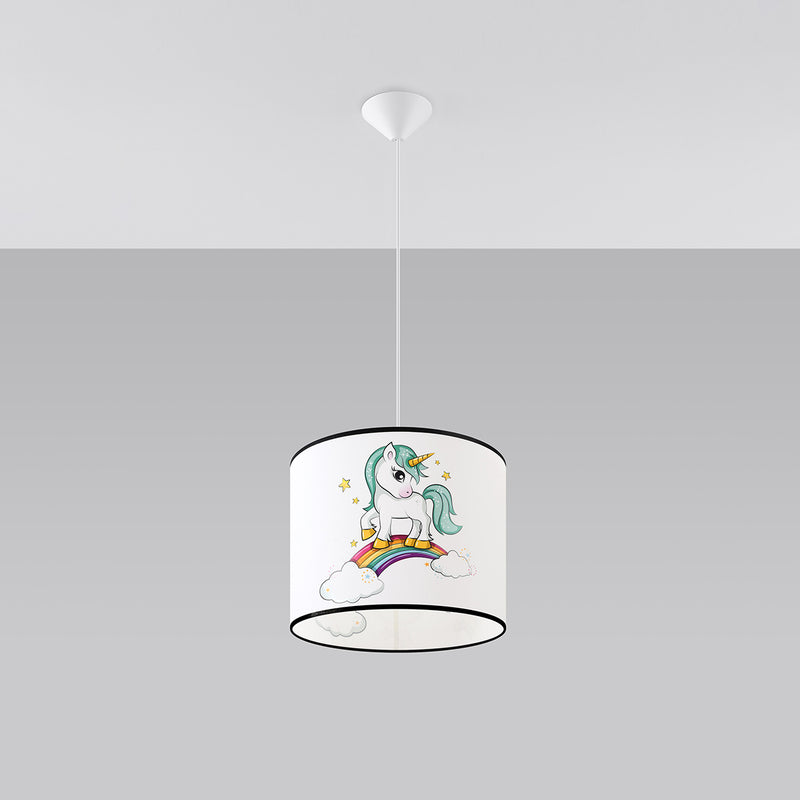 Pendant lamp Sollux Lighting Jednoroec 30 1 E27 PVC multicolour