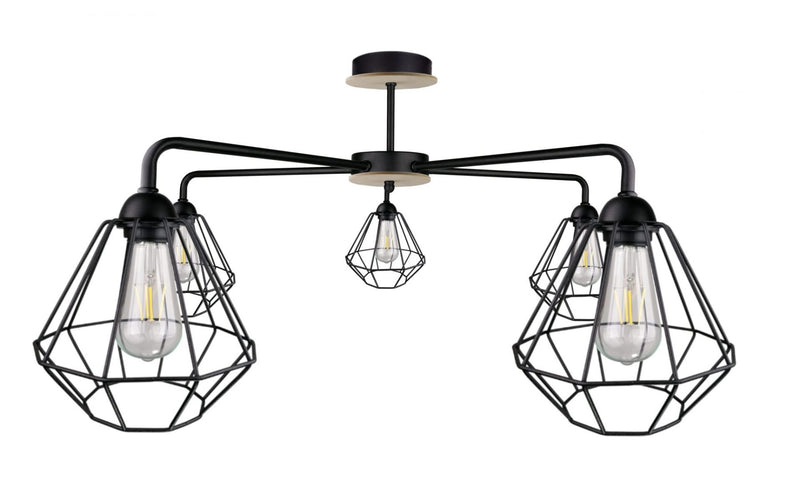 Keter Lighting Foskal 5L chandelier E27 H 38.0cm