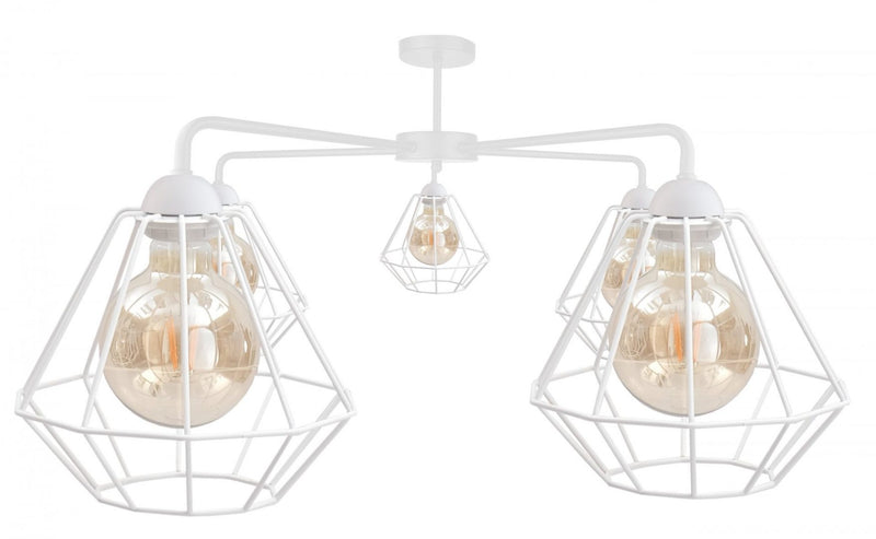 Keter Lighting Foskal 5L chandelier E27 H 38.0cm