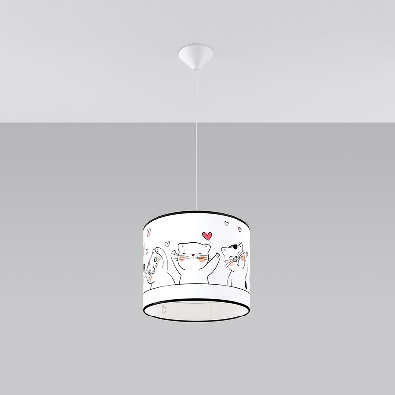 Pendant lamp Sollux Lighting Cat 1 E27 PVC multicolour