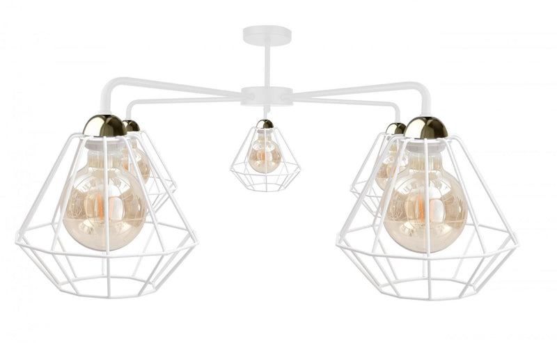 Keter Lighting Foskal 5L chandelier E27 H 38.0cm