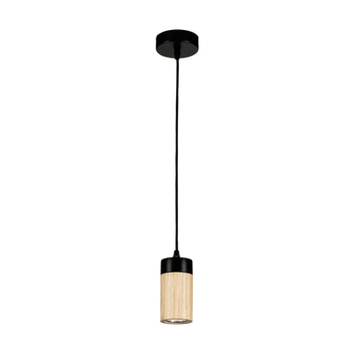 Annick Pendant Lamp Incl.1xLED GU10 5W Black/Oiled Oak/Black