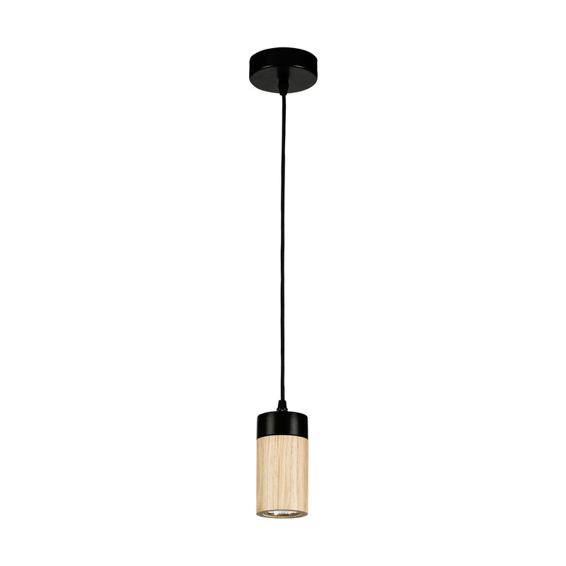 Annick Pendant Lamp Incl.1xLED GU10 5W Black/Oiled Oak/Black