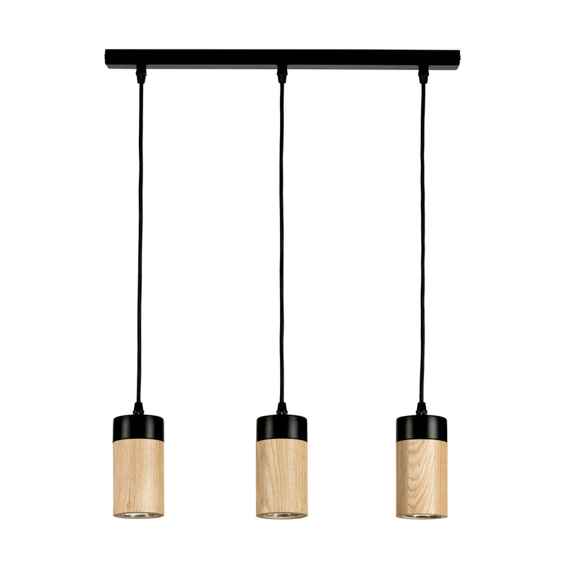 Annick Pendant Incl. 1xLED GU10 5W Black/Oiled Oak/Black