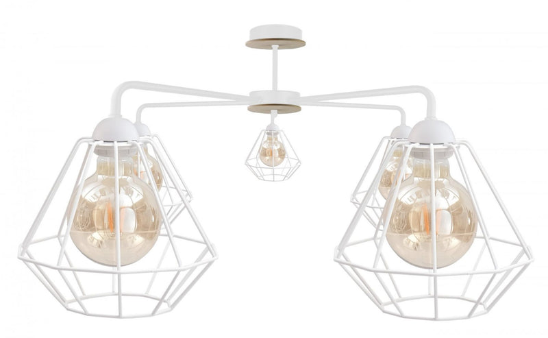 Keter Lighting Foskal 5L chandelier E27 H 38.0cm