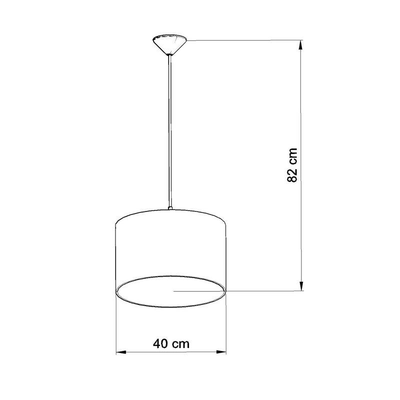 Pendant lamp Sollux Lighting Pika A 30 1 E27 PVC white