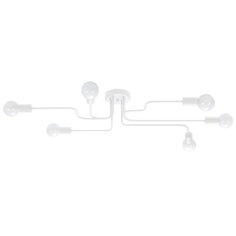 Chandelier Sollux Lighting Vector 6 E27 steel white