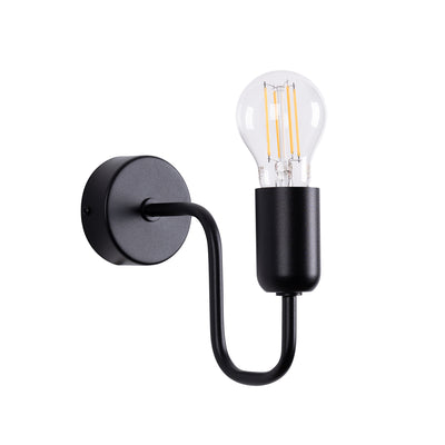 Wall sconce lamp Sollux Lighting Vector 1 E27 steel black