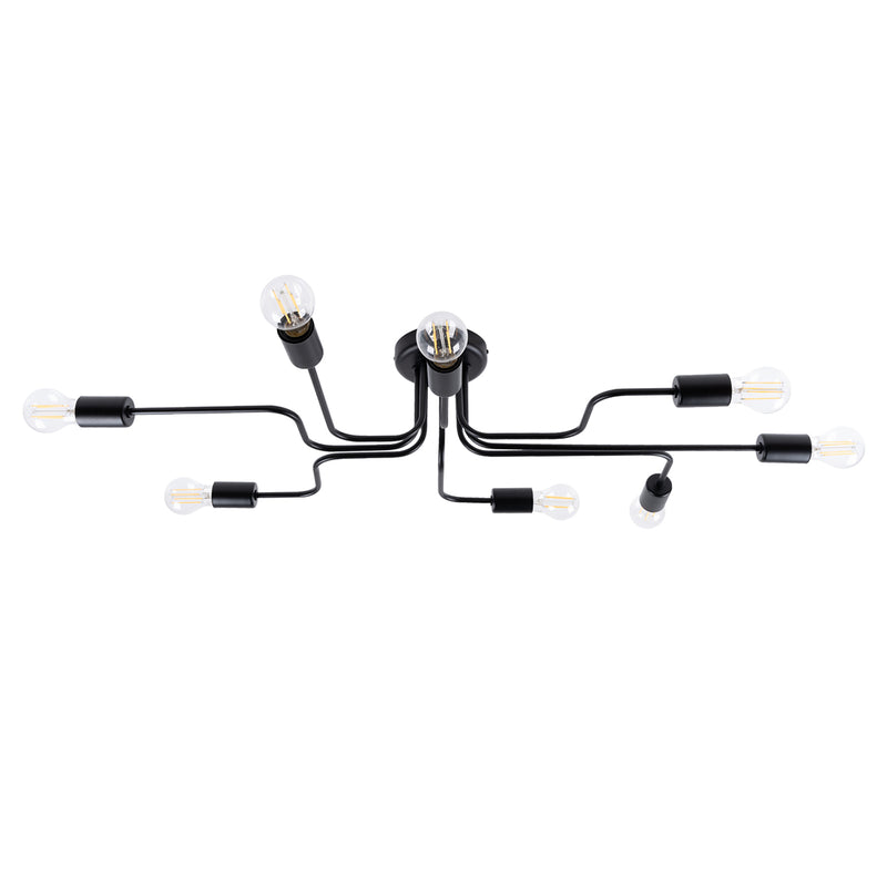 Chandelier Sollux Lighting Vector 8 E27 steel black