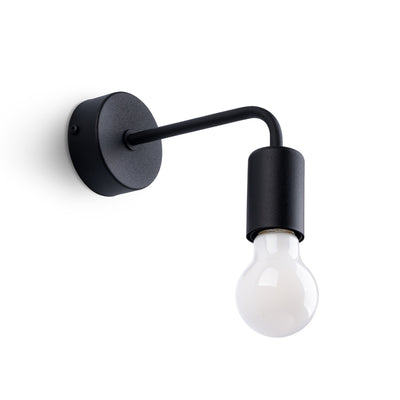 Wall sconce lamp Sollux Lighting Norah 1 E27 steel black