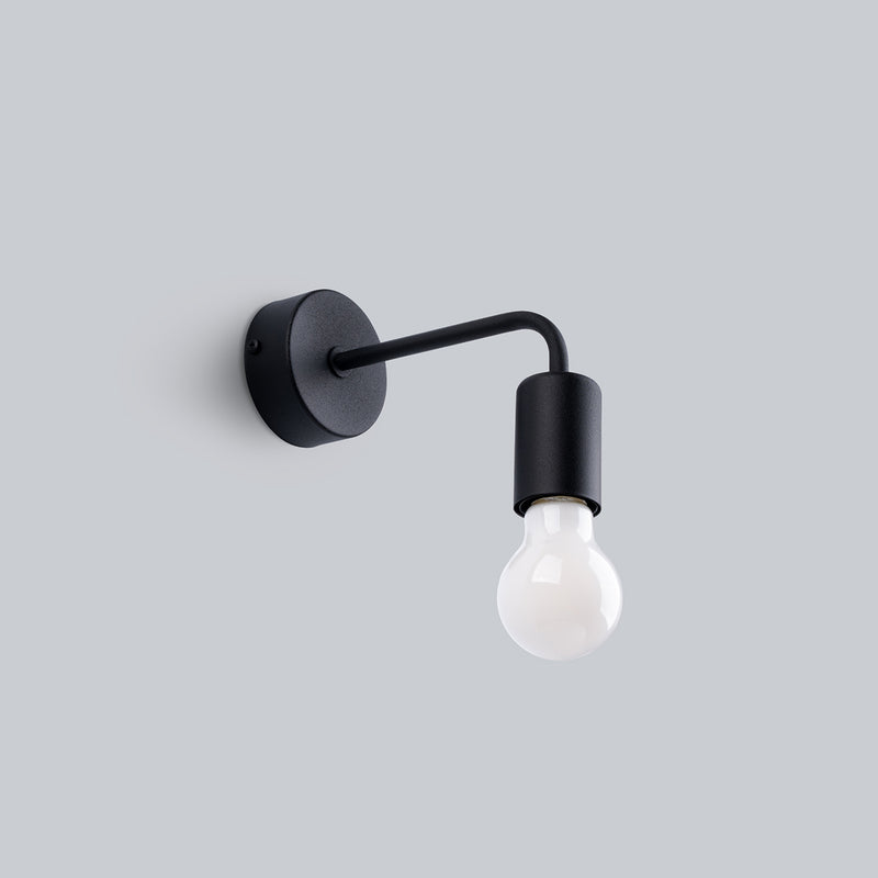 Wall sconce lamp Sollux Lighting Norah 1 E27 steel black